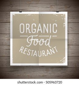 Vintage hand drawn lettering poster for food and drinks. Vector illustration.