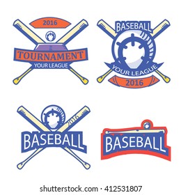 Vintage hand drawn logo for baseball tounament events