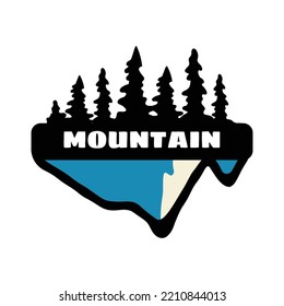 vintage hand drawn mountain badge, perfect for logo, t-shirts, apparel and other merchandise