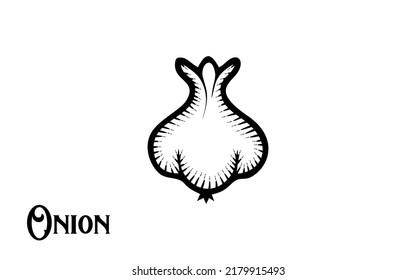 Vintage hand drawn onion vector