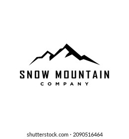 Vintage Hand Drawn Retro Mountain logo design