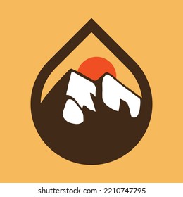 insignia de montaña simple, pintada a mano, perfecta para logotipo, camisetas, ropa y otros artículos 4