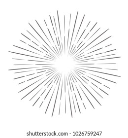 Vintage hand drawn sunburst vector illustration