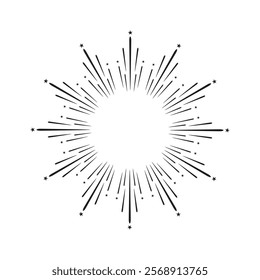 Vintage hand drawn sunburst vector illustration, perfect for poster, wallpaper, banner and backdrop