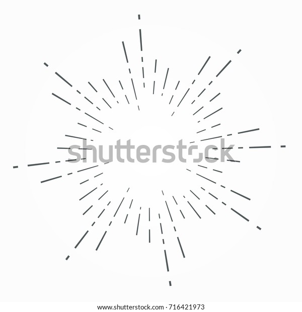 Vintage Hand Drawn Sunburst Vector Illustration Stock Vector (Royalty ...