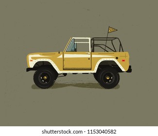 Vintage hand drawn surf car. Transportation in detailed retro style. Sufing automobile. Perfect for T-Shirt, travel mugs and other outdoor adventure apparel prints. Stock vector isolated.