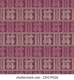 Vintage Hand Drawn Vector Ethnic Style Seamless Pattern. Can be used for wallpaper, pattern fills, web page background, surface textures.