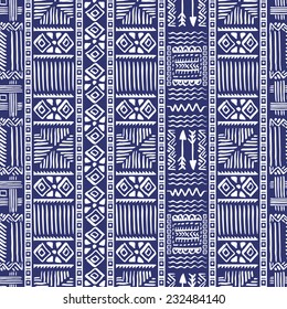 Vintage Hand Drawn Vector Ethnic Style Seamless Pattern. Can be used for wallpaper, pattern fills, web page background, surface textures.