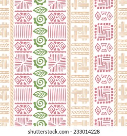 Vintage Hand Drawn Vector Ethnic Style Seamless Pattern. Can be used for wallpaper, pattern fills, web page background, surface textures.