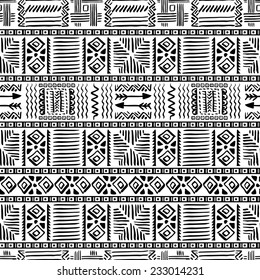 Vintage Hand Drawn Vector Ethnic Style Seamless Pattern. Can be used for wallpaper, pattern fills, web page background, surface textures.