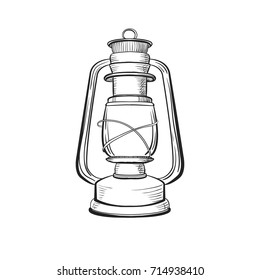 Vintage hand drawn vector lamp