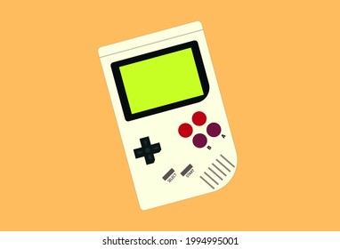 vectorial de consola portátil vintage, estilo minimalista
