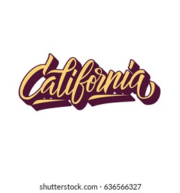 Vintage Hand Lettered California T Shirt Stock Vector (Royalty Free ...