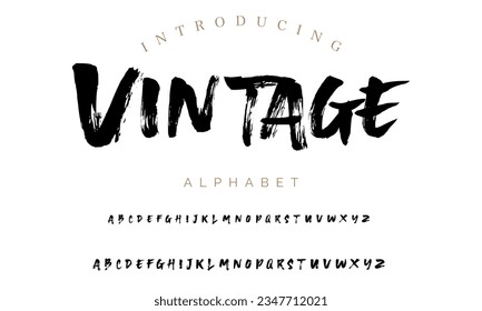 Vintage hand lettered font Smooth beautiful brush script  design Handwritten lettering typeface Cursive alphabet Quality typography for quotes titles logos posters apparel packaging social .