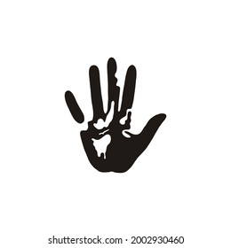 Vintage Hand logo Silhouette, vector illustration