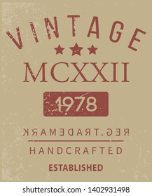 Vintage mcxxıı handcfafted poster -background