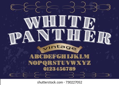 vintage handcrafted vector font named white panther