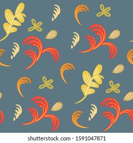 Vintage Hand-drawn Floral Seamless Pattern