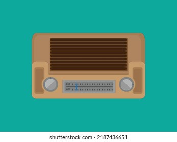 Vintage Handheld Radio Player Vector