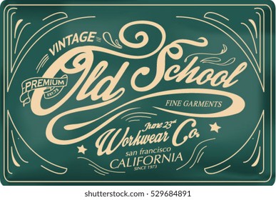 vintage handmade  typography, varsity