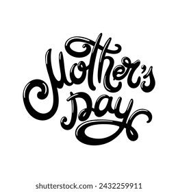 Vintage handwritten lettering. Mothers Day. Vector banner. Vintage lettering for advertising, website, poster, flyer