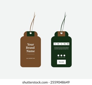 Vintage Hang Tag Design with Aged Copper and Deep Forest Green Accents