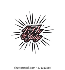 vintage happy 4 Th of July, happy labor day, the independence day of the United States of America, vector illustration