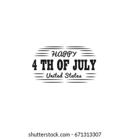 vintage happy 4 Th of July, happy labor day, the independence day of the United States of America, vector illustration