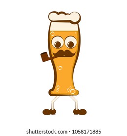 Vintage happy beer cartoon character