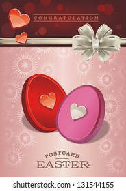 Plantilla de tarjeta Vintage Happy Easter. Ilustración vectorial detallada. Resumen Elegancia de fondo.