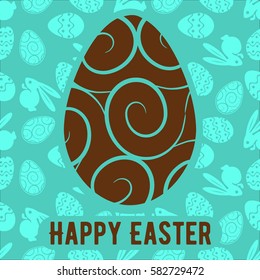 Vintage Happy Easter greeting card 