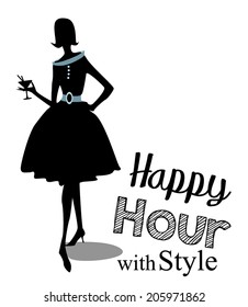 Vintage happy hour Invitation