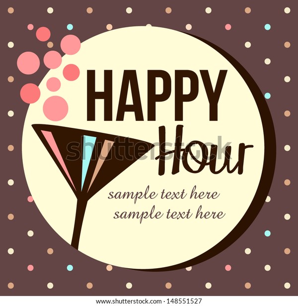 vintage-happy-hour-invitation-stock-vector-royalty-free-148551527