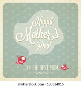 Vintage Happy Mother's Day Card