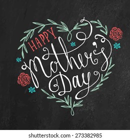 Vintage Happy Mother's Day Lettering Greeting