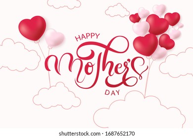 Vintage Happy Mothers's Day Typographical Background