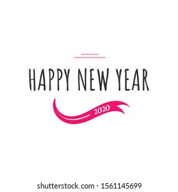 vintage Happy new year 2020 Illustration background Concept Image