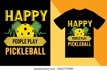 vintage happy people play pickleball