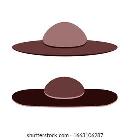 Sombrero vintage al estilo art deco de los años 20, aislado de fondo blanco. Imagen simple vectorial. Retro 20. Elegante en un estilo moderno y creativo. Artículos de guardarropa para mujeres.