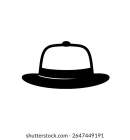 Vintage Hat with Chin Strap - Retro Headwear Silhouette for Costume, Fashion, and Theater Art