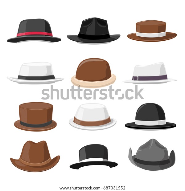 Vintage Hat Collection Vector 