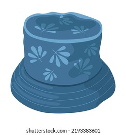 Vintage hat. Female blue cap, fedora and summer straw hats for women, blue panama and red beret. Vector illustration