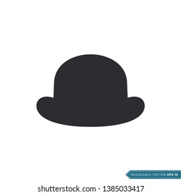 Vintage Hat Icon Vector Template Flat Design