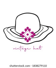 Vintage-Hut-Logo-Design-Vektorgrafik