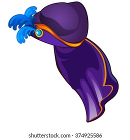 Vintage hat protect the neck. Vector.