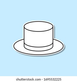 Vintage hat sticker icon. Simple thin line, outline vector of party icons for ui and ux, website or mobile application