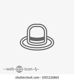 vintage hat vector icon