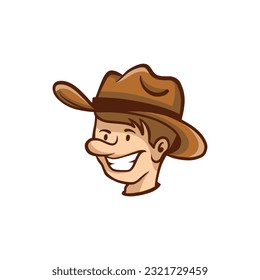 Vintage hat from young cowboy vector design illustration 