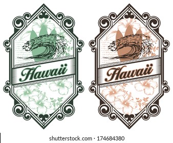 vintage hawaiian surf shield