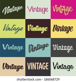Vintage Heading Selection Set